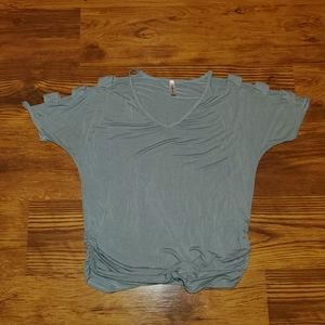 Emerald Open Shoulder Top